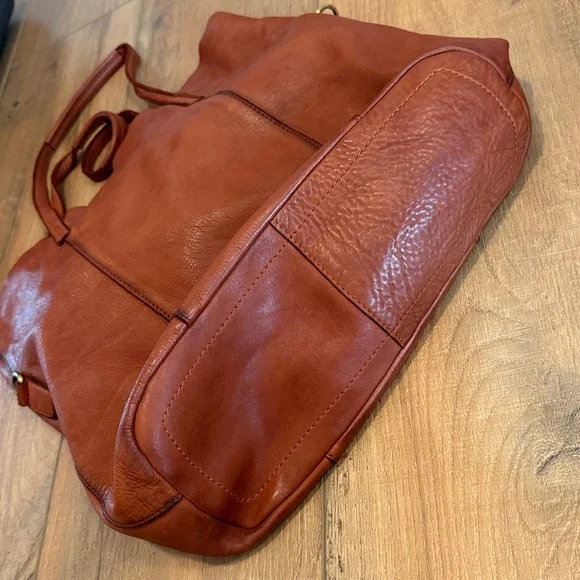 MARTA PONTI Slouchy LeatherTote Bag Crossbody with insert - Picture 2 of 13